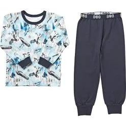 808 Børne Nattøjssæt Str. 10 år - Printet