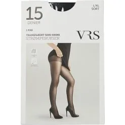 VRS WOMAN VRS Strømpebukser Semi-shine Str. L/XL -sort