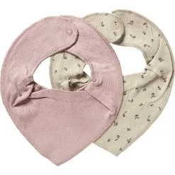 VRS Mini Basic VRS Baby 2-pak Hulmønstrede Hagesmække - Rosa/printet