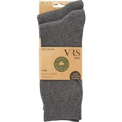 VRS Herre 2-pak Superelastiske Strømper Str. 43/46 - Grå
