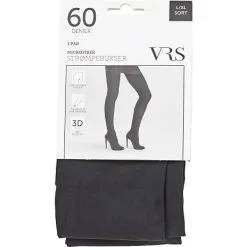 VRS WOMAN VRS Strømpebukser Microfiber Str. L/XL - Sort