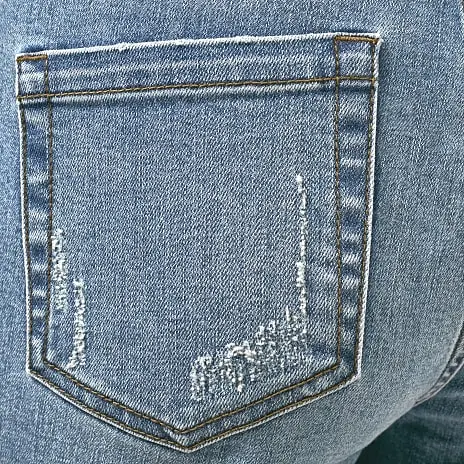 VRS Woman Basic VRS Freja Dame Jeans Str. 44 - Blå - Billede 4