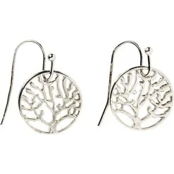 Choise By Heart Hook ørering Med Livetstræ Vedhæng - Sølv