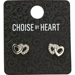 Choise By Heart Ørestikker Med Hjerter - Sølv