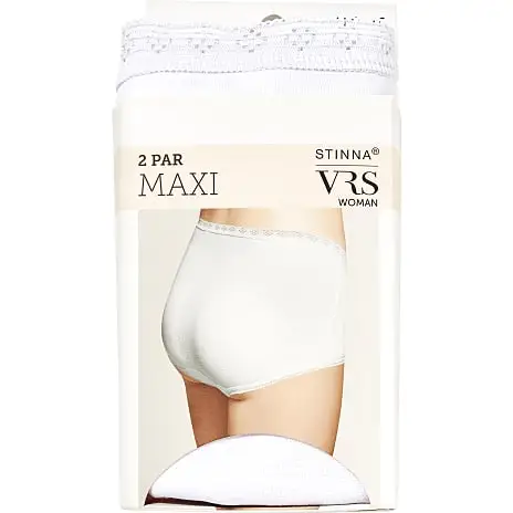 VRS WOMAN VRS Dame 2-pak Maxi Trusse Str. 44 - Hvid