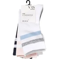VRS WOMAN VRS Dame 5-pak Tennisstrømper Str. 39/41 - Multifarvet