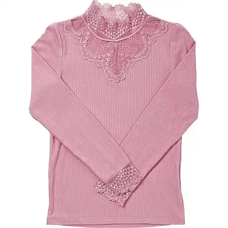 VRS Kids Basic VRS Børne Blondebluse Str. 98/104 - Pink