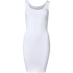 VRS Woman Basic VRS Dame Tanktop Lang Str. 2XL - Hvid