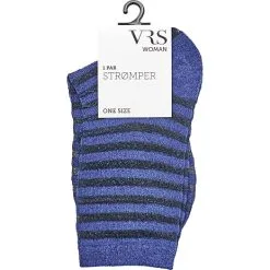 VRS WOMAN VRS Dame Glimmerstrømper Str. Onesize - Stribet