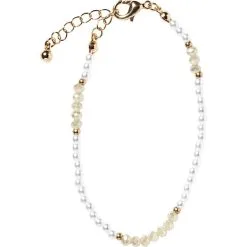Choise By Heart Armbånd Med Perler - Hvid/sand