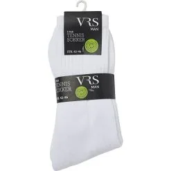 VRS Man VRS Herre 3-pak Tennisstrømper Str. 42/46 - Hvid