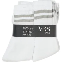 VRS Man Basic VRS Herre 10-pak Tennisstrømper Str. 43/46 - Hvid