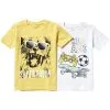 VRS Kids Basic VRS Børne 2-pak T-shirt Str. 134/140 - Gul/hvid