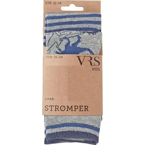 VRS Børne 2-pak Strømper Str. 26/30 - Printet