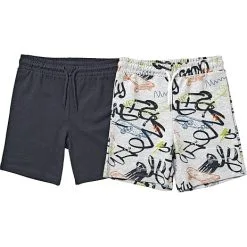 VRS Kids Basic VRS Børne 2-pak Shorts Str. 134/140 - Printet/mørkeblå