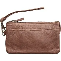 Andre Mærker Dame Skind Clutch - Cognac