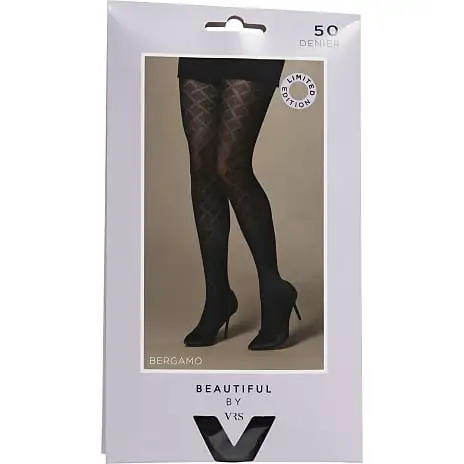 Beautiful By VRS VRS Dame Strømpebukser Bergamo 50D Str. 2XL -sort