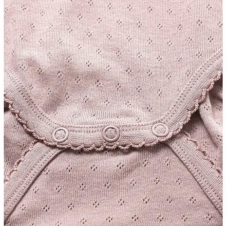 VRS Mini Basic VRS Baby Pointelle Body Langærmet Str. 86 - Lilla - Billede 3