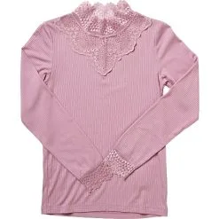 VRS Kids Basic VRS Børne Blondebluse Str. 110/116 - Pink