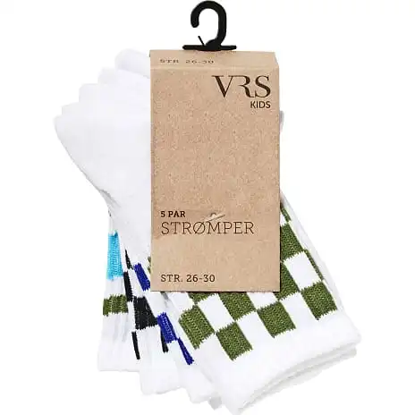 VRS Kids VRS Børne 5-pak Strømper Str. 31/34 - Printet