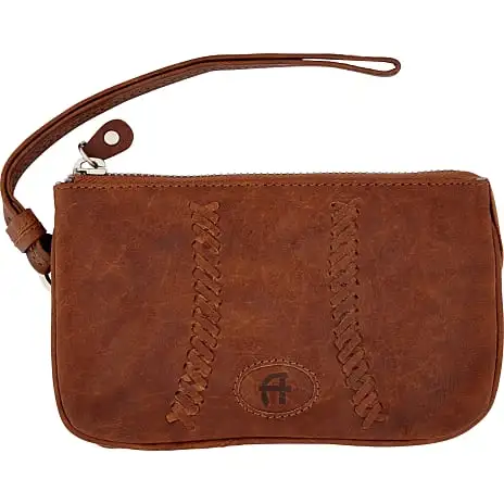 Andre Mærker Dame Skind Clutch - Cognac