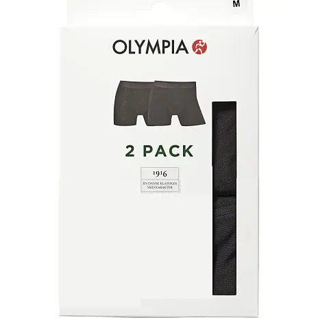 Olympia Herre 2-pak Tights Str. 2XL - Sort