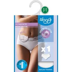 Sloggi Slogge Dame Midi Trusse Romance Str. 50 - Hvid