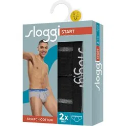 Sloggi Herre 2-pak Midi Str. 2XL - Sort