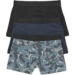VRS Junior Basic VRS Teen 3-pak Boxershorts Str. 170 - Printet/sort/mørkeblå