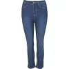 VRS Woman Basic VRS Dame Denim Capri Bukser Str. 44 - Mørkblå