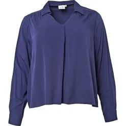 VRS Woman Jackie VRS Dame Twill Bluse Str. 52 - Mørkeblå