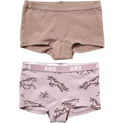 808 Børne 2-pak Hipsters Str. 4 år - Printet/lilla