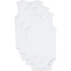 VRS Mini Basic VRS Baby 3-pak Body Uden ærmer Str. 68 - Hvid