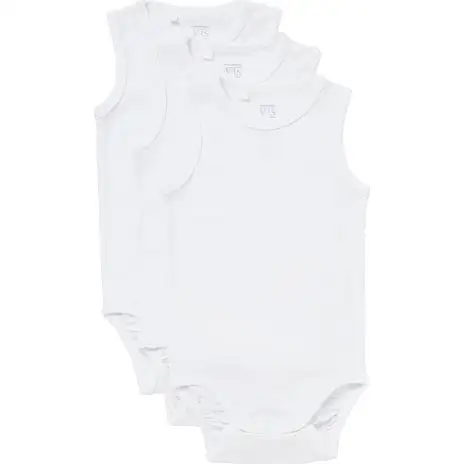 VRS Mini Basic VRS Baby 3-pak Body Uden ærmer Str. 68 - Hvid