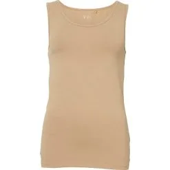 VRS Woman Basic VRS Dame Tanktop Str. XL - Beige