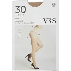 VRS WOMAN VRS 3-pak Strømpebukser Magic Lift Str. S/M - Sissi