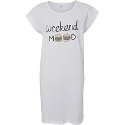 VRS WOMAN VRS Dame Natkjole Str. Onesize - Hvid