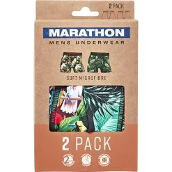 Marathon Herre 2-pak Tights Str. M - Printet