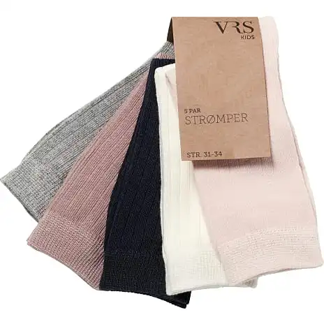 VRS Kids VRS Børne 5-pak Strømper Str. 35/37 - Multifarvet