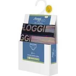 Sloggi Herre 2-pak Midi Str. 2XL - Sort/blå