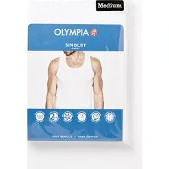 Olympia Herre Undertrøje Str. L - Hvid