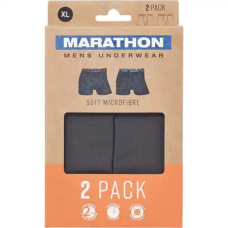 Marathon Herre 2-pak Tights Str. XL - Sort
