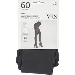 VRS WOMAN VRS Strømpebukser Magic Lift Microfiber Str. S/M - Sort