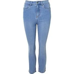 VRS Woman Basic VRS Dame Denim Capri Bukser Str. 46 - Lyseblå