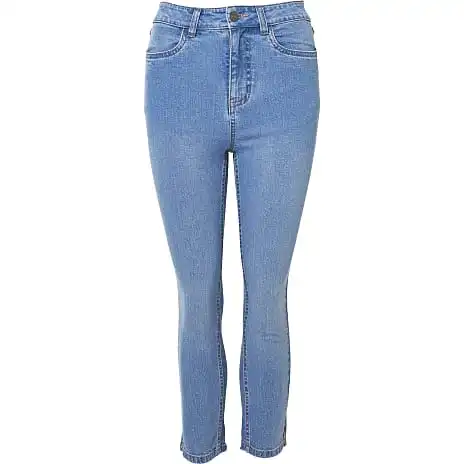 VRS Woman Basic VRS Dame Denim Capri Bukser Str. 46 - Lyseblå