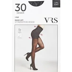 VRS WOMAN VRS Strømpebukser Magic Lift Str. L/XL - Sort