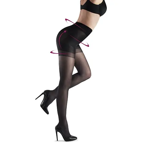 VRS WOMAN VRS Strømpebukser Magic Lift Str. L/XL - Sort - Billede 2