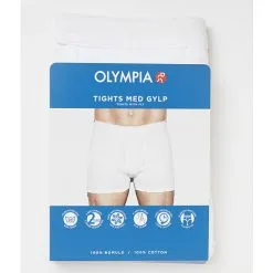 Olympia Herre Tights Str. 2XL - Hvid