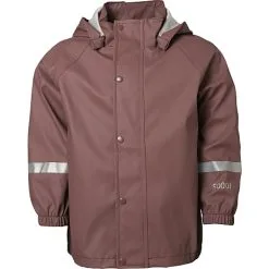 Basecamp Børne Regnjakke Str. 92 - Mørkerosa