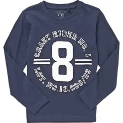 VRS Kids VRS Børne Langærmet T-shirt Str. 110/116 - Mørkeblå